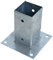 ESTEXO Aufschraubhülse Pfostenhülse Pfostenträger Bodenhülse Aufschraubbodenhülse Hülse Pfostenschuh eckig 71x150 mm