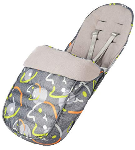 Cosytoes Fußsack, Fairy Baby, wasserdicht und winddicht, CosyToes Fleece-Futter, universelle Passform für Kinderwagen, Kinderwagen, Buggy, Schwarz (Graues Tarnmuster)