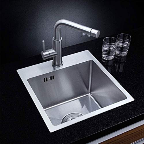 MHBGX Lavello da Cucina Sopra il Piano Di Lavoro o Lavelli da Piano Cottura Sala da Tè Bar Vasche a Serbatoio Singolo Lavello a Prova Di Umidità