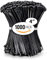 ALBO Black Zip Ties 4 Inch Plastic Cable Ties 1000 Pack Tie Wraps 18lb UV Resistant Small Nylon Wire Ties