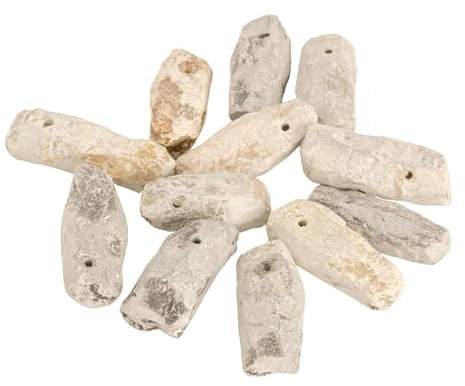 artdee® Speckstein Amulettsteine mit Loch (12 Stück) – handgefertigte Schmuckanhänger aus Speckstein Rohling selbst gestalten Halsanhänger selbst machen Specksteine basteln