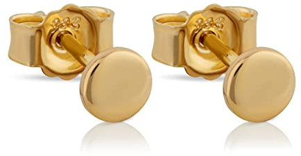 NKlaus Paar Kreis Ohrstecker klein 3,7mm schlicht geometrisch 333 Gelb Gold 8 Karat 13169