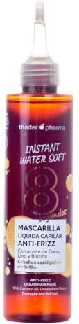 Thader Pharma Mascarilla Líquida Capilar Instant Water Soft 8 Segundos Anti-Frizz, 200 ml