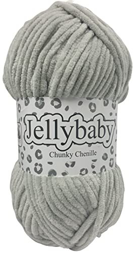 Cygnet Jellybaby Chunky Chenille Knitting Yarn (Pearl Grey 012)