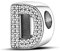 Pandach Damen Charm Anhänger Buchstabe D für Armband 925 Sterling Silber Charms Beads passend für Armband und Halskette, Kompatibel mit Europäischen Armbändern für Frauen Mädchen