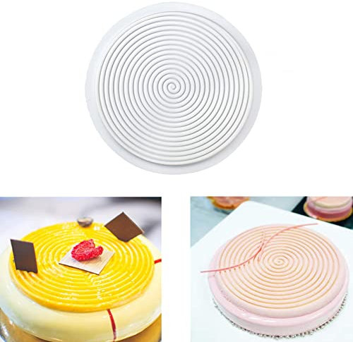 Moule Silicone Patisserie Spirale,8 Poucesmoules à Forme SpéCifique,AntiadhéSifs Et à LibéRation Rapide Pour GâTeaux à éTages, GâTeaux Au Fromage, GâTeaux Arc-En-Ciel Et GâTeaux Au Chocolat