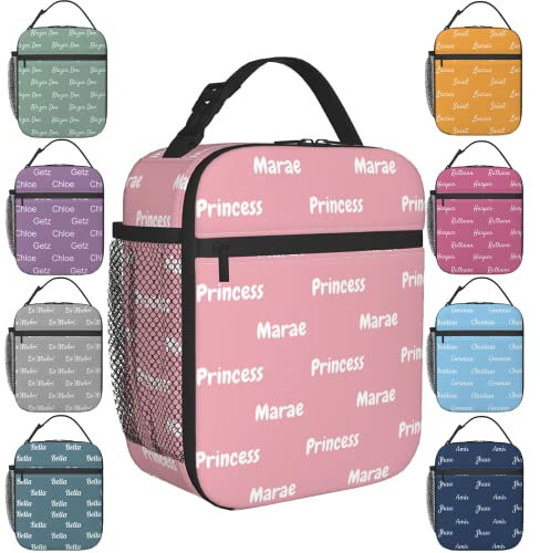 Xiuyours Personalisiert Kühltasche mit Name Lunchtasche Personalisierte Isoliertasche Brotdose für Kinder Damen Herren Erwachsene, Arbeit, Büro, Schule