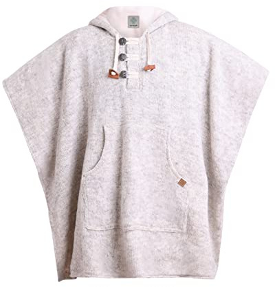 virblatt - Poncho Herren Wolle & Poncho Damen | Wolle &Polarfleece| Herren Poncho Winter Decken Poncho warm Fleece Kapuze