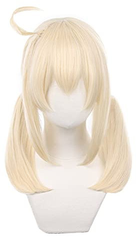 Anime Cosplay Perücke, Genshin Impact Perücke, mit Kostenloser Perückenkappe, für Halloween, Party, Karneval, Nachtleben, Konzerte, Hochzeiten (Klee)
