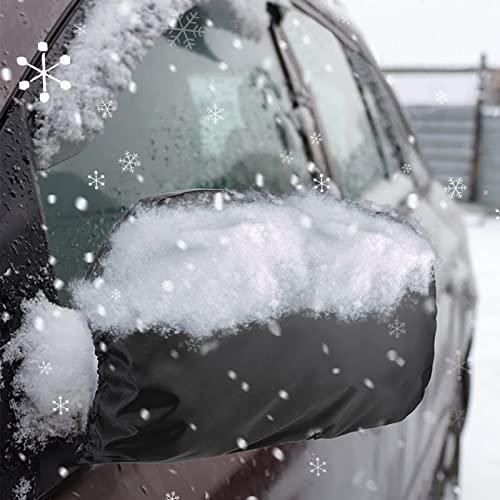 Mioloe 1Paar Rückspiegel Schnee Abdeckung Winter Seitenspiegel Frost Schnee Staub Schutz Oxford Tuch Abdeckung Auto außen Zubehör,1-2 Tage Lieferung (01)