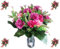 Realistic 41cm Artificial Cemetery Bouquet – UV Resistant Memorial Flowers with Wired Stems for Graves, Funerals & Garden Displays (Multiple Colors) Chrysanthemum Bouquet (Pink, Cerise, Wine)
