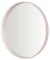 Home Selections Pink Round Wall Mirror, 50cm, Wooden Deep Framed Circle Mirror