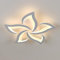 Riserva Moderne LED Deckenleuchte, 60W 6500LM Kreative Fleur de Forme Deckenleuchte, 5 Köpfe Acryl-Deckenleuchte für Wohnzimmer, Schlafzimmer, Esszimmer, Küche, Warmweiß 3000K (Weiß)