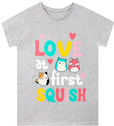 Squishmallows T-Shirt Girls Short Sleeve Squish Tee for Kids