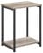 VASAGLE Side Table, Bedside Table, End Table with Storage Shelf, Steel Frame, for Living Room, Sitting Room, Bedroom, Industrial, Greige and Black LET271B02
