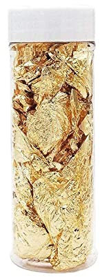 V8T8 Décoration de dessert en feuille d'or comestible pour la cuisine, les boissons, les aliments, les gâteaux, la crème glacée