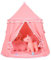 LIONHERZ® DAS ORIGINAL Spielzelt für Kinder, atmungsaktiv aus Baumwolle&Hanf | Prinzessinnenschloss mit Fiberglasstangen und Tragetasche | stabiles Tipi Mädchen Indoor (Korallrosa, ohne Zubehör)