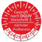 Prüfplakette DGUV V3 Nächster Prüftermin E-Check Elektro - 2023-2028 - Wasserfest/UV-Schutz - 30mm Plakette für Tritte Leitern Feuerlöscher Maschinen (DGUV V3 - Rot, 100 Stk.)