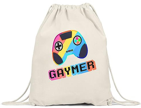Hey!Print Gaymer Tasse LGBT Gay LGBTQ Pride Queer Homosexuell Gamer Gaming CSD Pride Week Turnbeutel Gymsack
