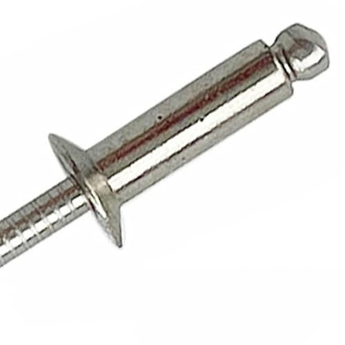 304 tête plate en acier inoxydable tête fraisée noyau à tête ronde tirant le rivet M2.4M3M4M5M6.4 tirant le rivet coeur tirant le clou GB12616-M6.4 (10 pièces) -12mm-Tête coulante