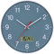 VIVILINEN Lautlos Wanduhr mit Temperaturanzeige und Luftfeuchtigkeit Modern Quarzuhr Ohne Tickgeräusche für Wohnzimmer Schlafzimmer Büro Küche 30cm (Blau)