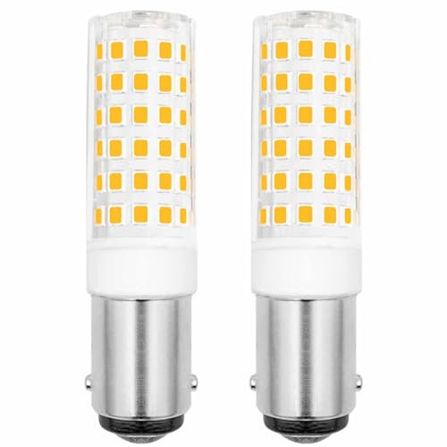 LIENNGKE 2er Pack LED B15d 6w Lampe Ersetzt 60w Halogenlampe Warmweiß Dimmbar Maiskolben 600Lumen 220V 230V 3000K Leuchtmitteln [MEHRWEG]