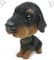 NEDLON Rottweiler Wackelkopf Hund Ornamente Schüttelkopf Wackelhund Wackelhund Haus Auto Dekoration Braun