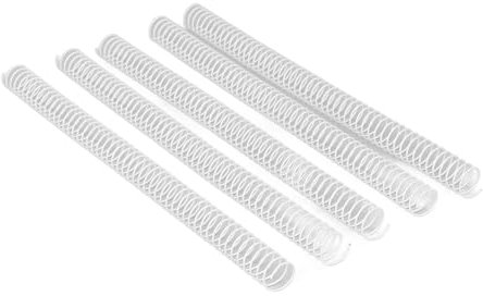 100 Pièces Bobines de Reliure en Spirale en Métal, Kit de Reliure en Spirale Diamètre 19 Mm 48 Dents Pas 4: 1 capacité de 170 Feuilles Spirales de Reliure pour Papier A4 (WHITE)