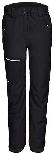 killtec Damen Skihose/Funktionshose mit Kantenschutz und Schneefang KSW 49 WMN SKI PNTS, schwarz blau, 44, 41985-000