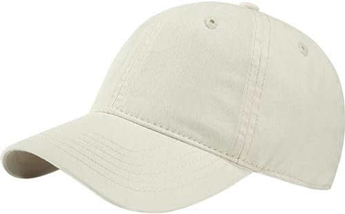 Malaxlx Beige Baseball Cap Damen Herren Kappe Verstellbar Baseballkappe Draußen Sun Mützen Visoren Athletic Baseball Fitted Cap Trucker Cap