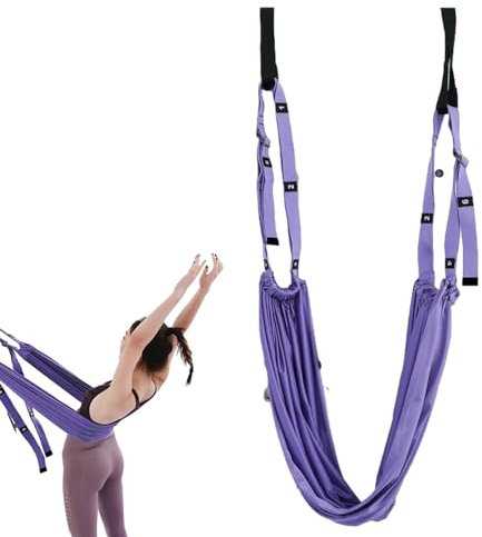 Yoga Schaukel Set Aerial Yoga Seil Training Schaukel Set Yogagurt Hängematte Yoga Gurt Stretching Band Für Taille Und Beine Übungsband Für Yoga Ballett Pilates Gymnastik Flexibilität Training