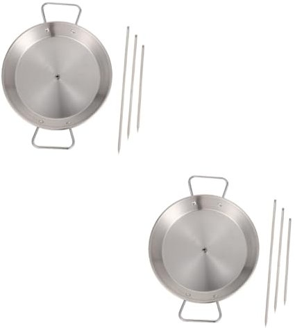 MILISTEN 2 Sätze Grill Hähnchen-Puten-Bräter Küchenutensilien Backform stainless steel Bratpfanne Bratenrost für zu Hause vertikaler Spieß Rostfreier Stahl Backgeschirr Halterung Tablett