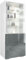Vladon Vitrine Granada, Armoire Vitrée Made in Germany, avec Porte en Verre et Insert en Verre, Blanc Mat/Gris Haute Brillance (50 x 122,5 x 34,5 cm)
