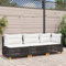Faroom Gartensofa Rattan Balkon Sofa 3 Sitzer Lounge Sofa Outdoor Rattansofa 3er Balkon Lounge Klein Balkonmöbel Couch Gartenlounge Gartenmöbel Polyrattan Schwarz