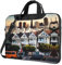 San Francisco Laptoptasche, bedruckt, Schultertasche, Laptoptasche mit gepolstertem Schutz, geräumige Taschen, Schwarz, 15.6 inch