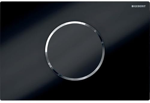 Geberit WC-Steuerung mit elektr. Spülauslösung, Sigma10, 2-Mengen-Spülung, Batteriebetrieb, 115.908.KM.6, Farbe: Schwarz