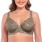Ayigedu UK Women's Underwire Full Coverage Bra Non Padded Plus Size Minimizer Bras 40-B Brown