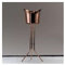 Wfxjyg2223 Getränke-/Eiskübel Eiskübel mit Ständer, Edelstahl-Boden-Eiskübel, Wein-Eiskübel, Bar, vertikaler EIS-Weinkühler for drinnen und draußen Getränkewanne(Rose Gold)