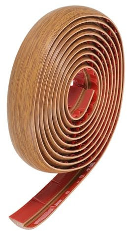 sourcing map Floor Transition Strip 10ft Self Adhesive Carpet Transition Edging Trim Strip 3 Meter PVC Floor Strip for Height Less Than 3mm, Yellow Oak