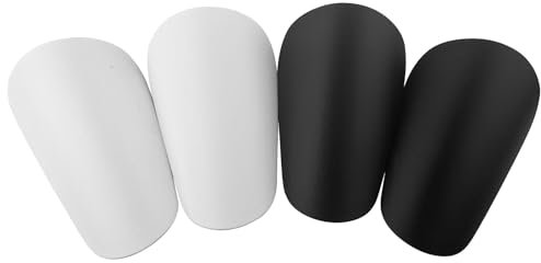 Sudnsadaks 4PCS Mini Schienbeinschoner, 10 × 6cm Schienbeinschoner Fußball, Beinschutz für Erwachsene & Kinder, Stoßfeste Anti-Kollisions Beinschützer, Schienbeinschonerhalter Fussball Trainingszubehö