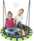 AIYAPLAY Columpio para Niños Redondo Columpio Jardín Exterior Ajustable Columpio Infantil Impermeable Carga 150 kg Ø100x180 cm Negro y Verde