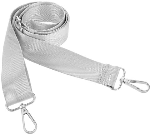 Verstellbarer Schultergurt Silber Umhängegurt Taschengurt Breiter, Trageriemen Canva Riemen 4cm breit Längenverstellbarer für Taschen Breiter DIY Zubehör Handtaschen Umhängetasche