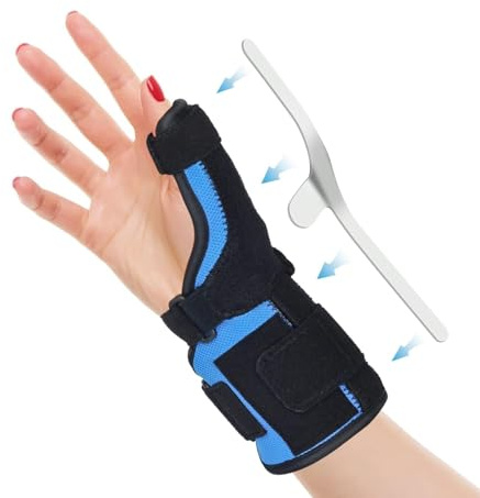 QKIIP Daumenbandage mit 3D-Alu-Schiene (Links/Rechts). Verstellbare Stütze für Damen & Herren zur Schmerzlinderung bei Rhizarthrose, Arthritis, Sehnenscheidenentzündung & Sport