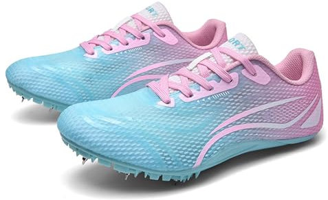 Unisex friidrottsspikskor Professionell kolplåt i hel handflata 8 spikar Racing Hoppning Sprint Löpning Sneakers Andas Lättvikt för män Dam Ungdom Friidrott Träning,36-44 EU