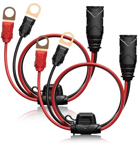QESSUVNC 2pcs Wiring Harness, Compatible with NOCO GC002 X-Connect M6 Eyelet Connection Terminal Accessories Battery Charger Cable for NOCO Motorcycle Battery Cable