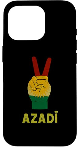 Azadi Kurdistan Siegeszeichen Kurdische Flagge Freiheit Kurdistan Hülle für iPhone 16 Pro