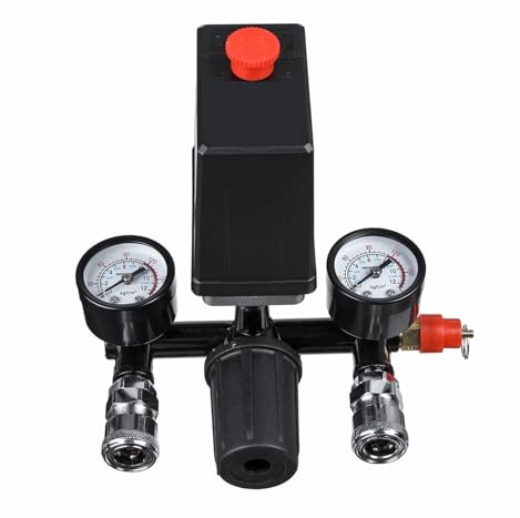 Wasserpumpen-Druckregler, 380V 90-120 Psi Luftkompressor mit Druckschalter-Steuerventil, Verteilerentlastungsregler mit Manometer(380V)