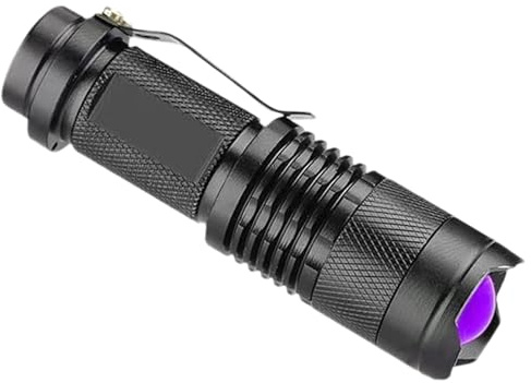 UV-Licht-Taschenlampe, 395 NM, ultravioletter Schwarzlicht-Detektor, tragbare LED-Taschenlampe, wasserdichte Taschenlampen, verstellbare Fokussierung für Haustierurin und Flecken