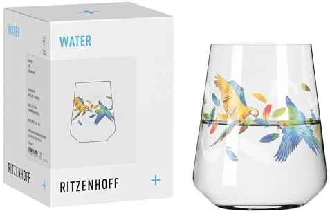 RITZENHOFF 2842003 Universalglas 500 ml - Serie Sommerrausch - Motiv Papagei mehrfarbig - Made in Germany