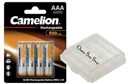 4 x AAA NiMH 600mAh Akkus für Schnurlose Telefone Siemens Gigaset A415 C430 S810 E500 E500A A580 A585 A400 A415 Duo/Trio + Online-Sale-Shop Akkubox
